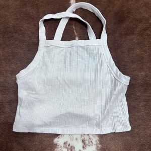cross cross cropped tank top